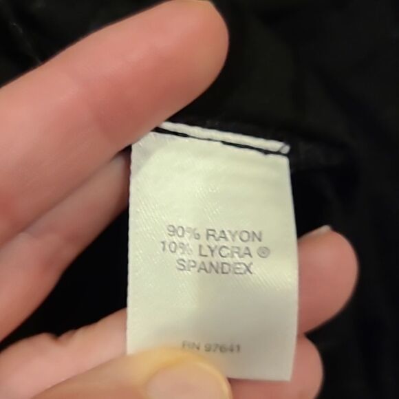 J Jill wearever collection black stripped rayon stretch open cardigan size small - Picture 4 of 5